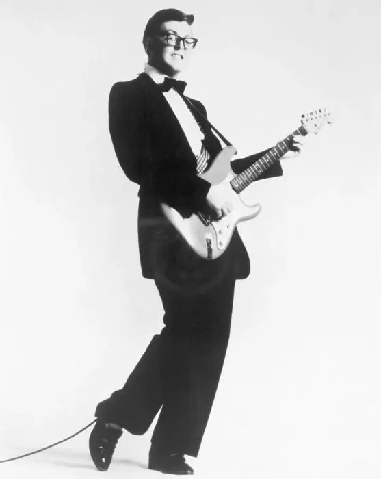 Framed Print : Paul McCartney Impersonating Buddy Holly Framed Print : Paul McCartney Impersonating Buddy Holly