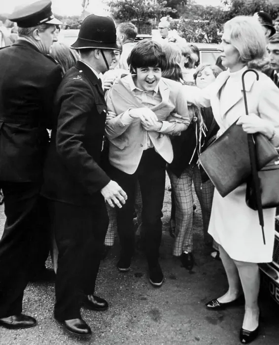 Framed Print : Paul McCartney Squeezing Through Crowd Framed Print : Paul McCartney Squeezing Through Crowd