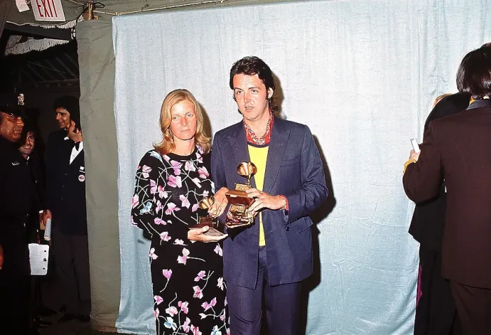 Framed Print : Paul McCartney with Wife Linda at Grammys Framed Print : Paul McCartney with Wife Linda at Grammys