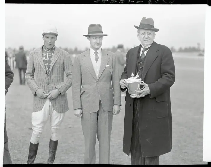 Framed Print : Paul Mellon with Clyde Hoey ands Watters Framed Print : Paul Mellon with Clyde Hoey ands Watters