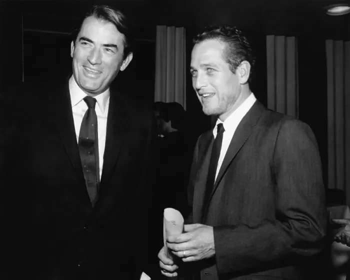 Framed Print : Paul Newman & Gregory Peck At Function Framed Print : Paul Newman & Gregory Peck At Function