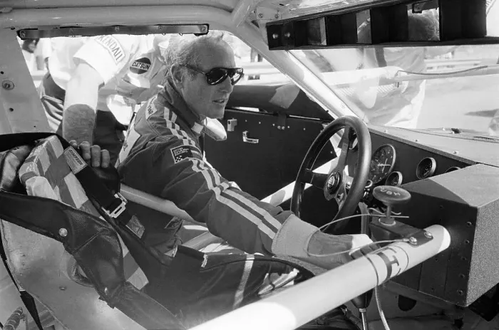 Framed Print : Paul Newman Inside His Race Car Framed Print : Paul Newman Inside His Race Car