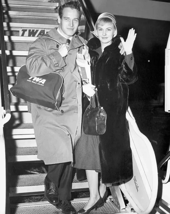 Framed Print : Paul Newman and Joanne Woodward Leaving on Honeymoon