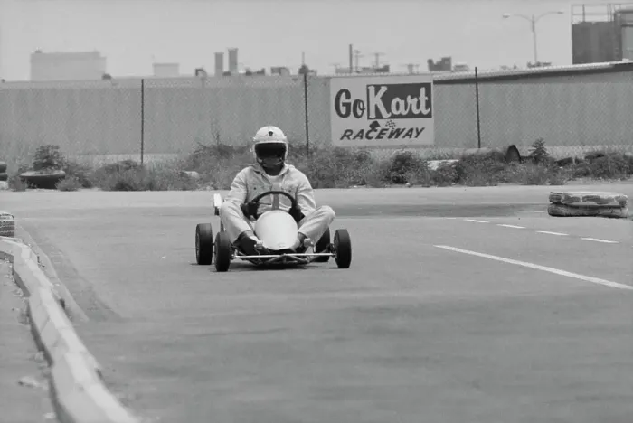 Framed Print : Paul Newman, Go Kart Raceway, Azusa, California
