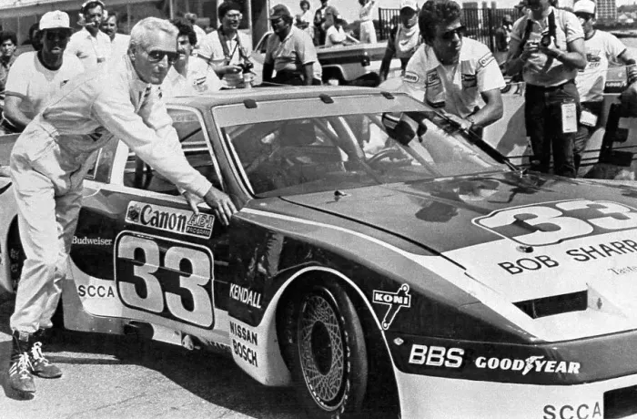 Framed Print : Paul Newman at Race Track Pits Framed Print : Paul Newman at Race Track Pits