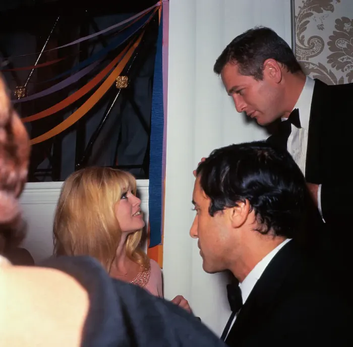 Framed Print : Paul Newman Talking to Brigitte Bardot Framed Print : Paul Newman Talking to Brigitte Bardot