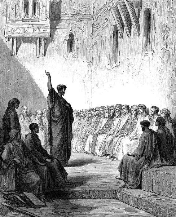 Framed Print : Paul preaches Framed Print : Paul preaches