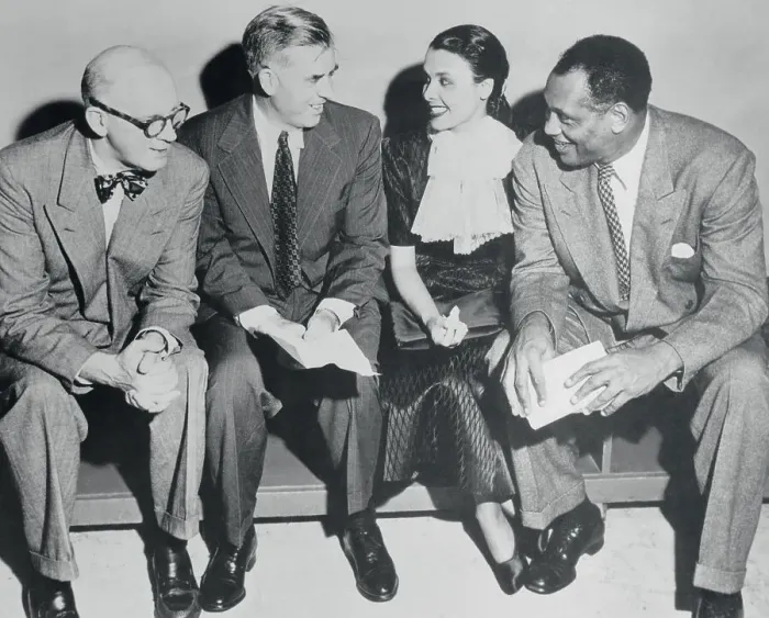 Framed Print : Paul Robeson with Famous Celebrities at Rally Framed Print : Paul Robeson with Famous Celebrities at Rally