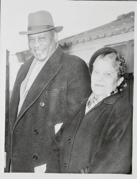 Framed Print : Paul Robeson Posing with His Wife During Concert Tour Framed Print : Paul Robeson Posing with His Wife During Concert Tour