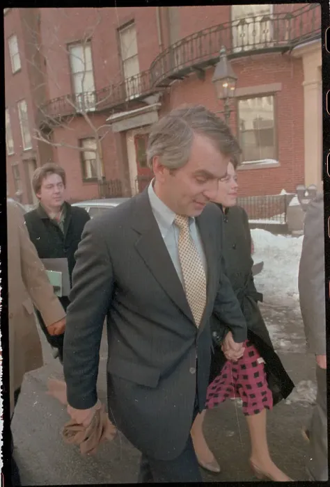 Framed Print : Paul Tsongas Walking with Wife Framed Print : Paul Tsongas Walking with Wife