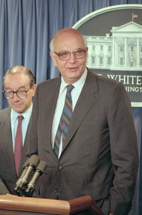 Framed Print : Paul Volcker and Alan Greenspan Framed Print : Paul Volcker and Alan Greenspan