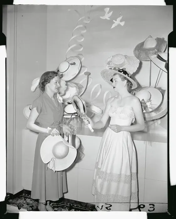 Framed Print : Paula Paine Trying on Hats Framed Print : Paula Paine Trying on Hats