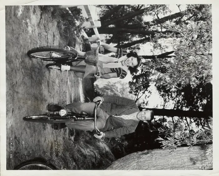 Framed Print : Paulette Goddard and Douglas Fairbanks Jr Riding Bicycles Framed Print : Paulette Goddard and Douglas Fairbanks Jr Riding Bicycles
