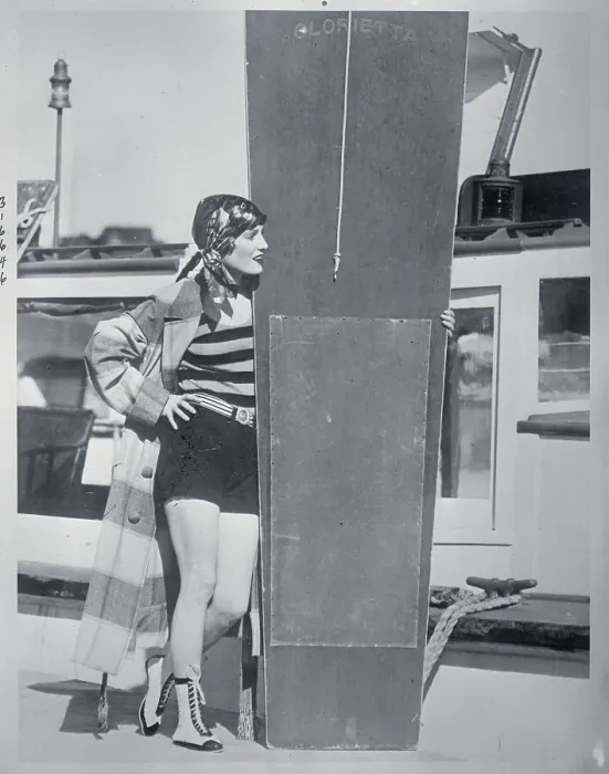 Framed Print : Pauline Starke With Her Surfboard Framed Print : Pauline Starke With Her Surfboard