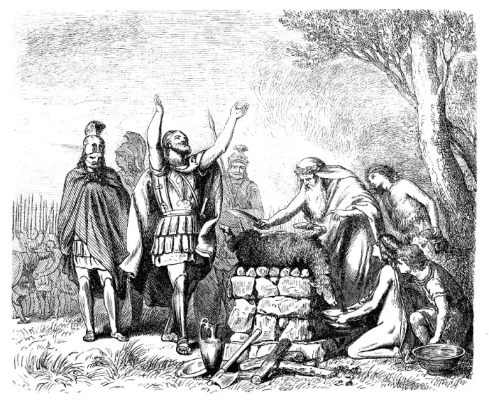 Framed Print : Pausanias Sacrifices to the Gods before the Battle of Plataea Framed Print : Pausanias Sacrifices to the Gods before the Battle of Plataea