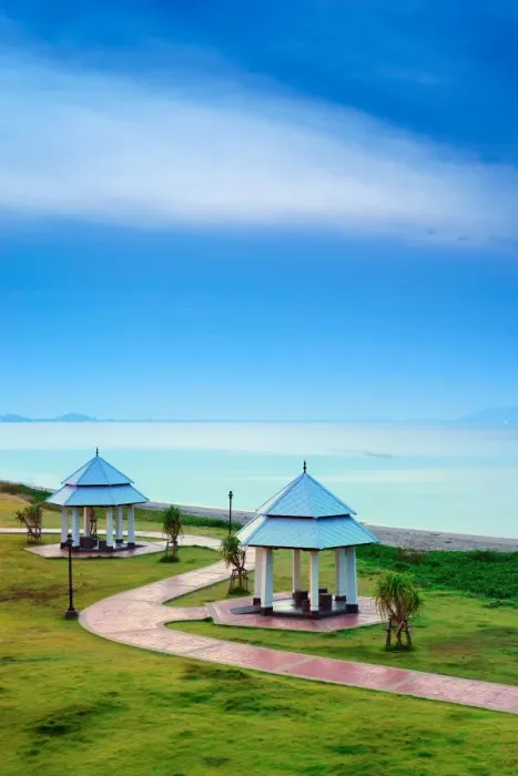 Framed Print : The two pavilions with the clear sky Framed Print : The two pavilions with the clear sky