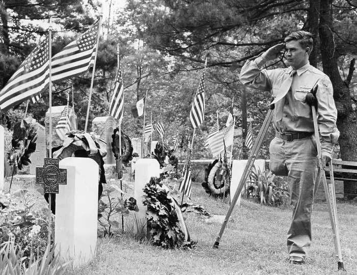 Framed Print : Paying Respects on Memorial Day