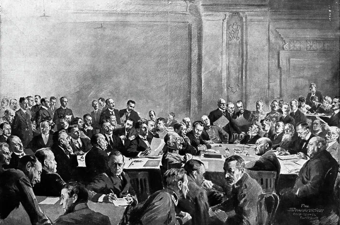 Framed Print : Peace Conference at Brest Litowsk Framed Print : Peace Conference at Brest Litowsk