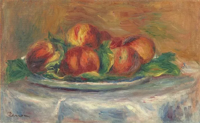 Framed Print : Peaches On A Plate Framed Print : Peaches On A Plate