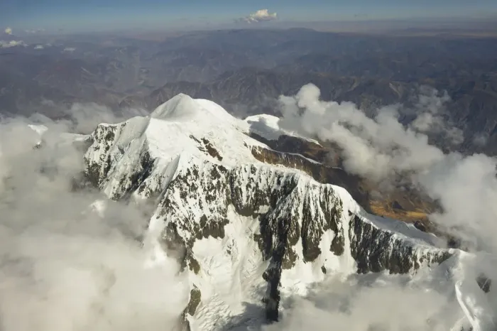 Framed Print : Peak of the Illimani Glacier, 6439 m, view from an aircraft, Departamento La Paz, Bolivia Framed Print : Peak of the Illimani Glacier, 6439 m, view from an aircraft, Departamento La Paz, Bolivia