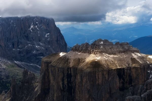 Peak of Piz Ciavaces, Mountain in Dolomite, Italy