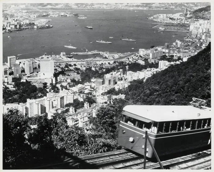 Framed Print : Peak Train With Hong Kong In Foreground Framed Print : Peak Train With Hong Kong In Foreground