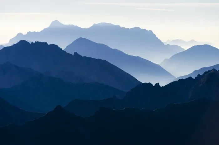 Framed Print : Peaks of the Allgau Alps in steplike arrangement in the early morning, Oberstdorf, Bavaria, Germany Framed Print : Peaks of the Allgau Alps in steplike arrangement in the early morning, Oberstdorf, Bavaria, Germany