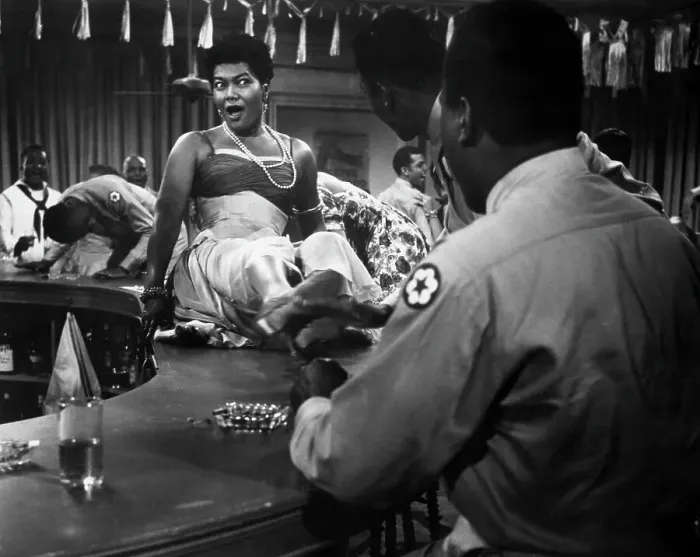 Framed Print : Pearl Bailey On Bar In Carmen Jones 1954 Framed Print : Pearl Bailey On Bar In Carmen Jones 1954