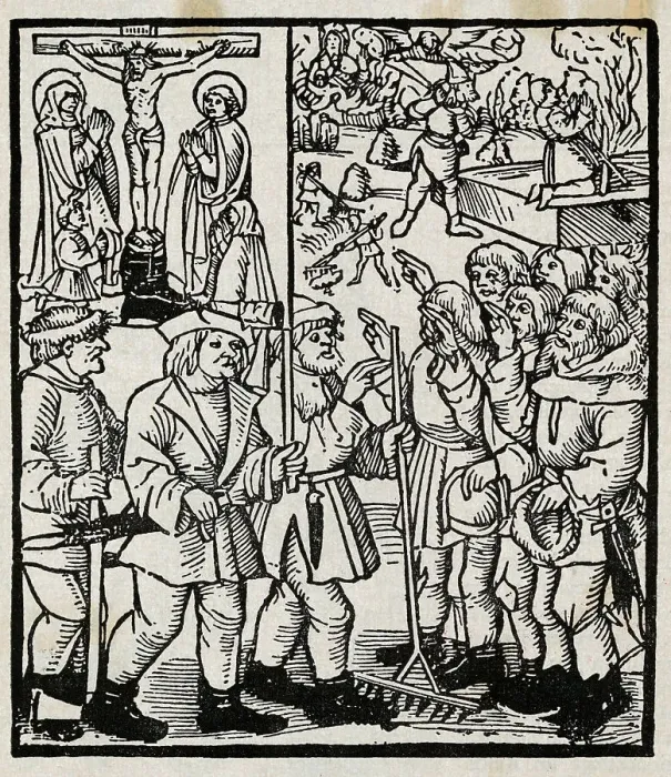 Framed Print : Peasants Swearing Fidelity During Revolt Framed Print : Peasants Swearing Fidelity During Revolt