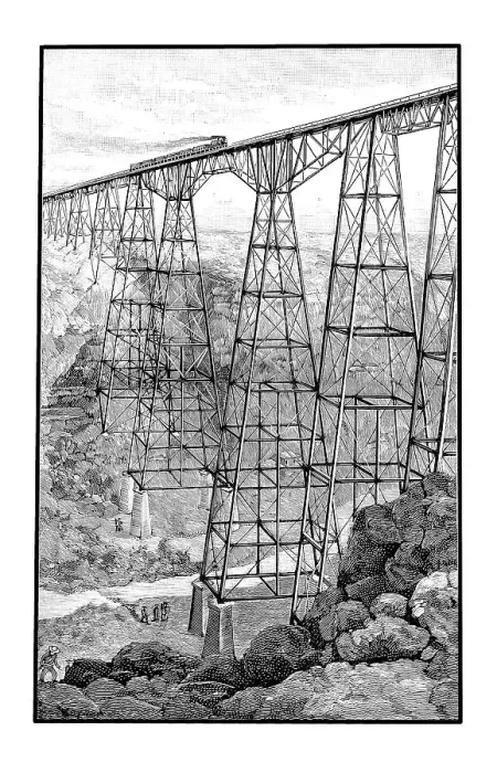 Framed Print : The Pecos Viaduct 1897 Framed Print : The Pecos Viaduct 1897
