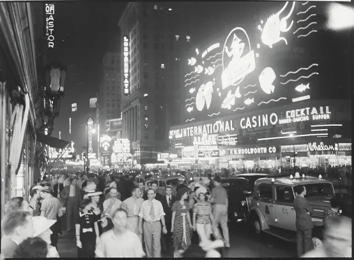 Framed Print : Pedestrian and Automobile Traffic Outside Casino Framed Print : Pedestrian and Automobile Traffic Outside Casino