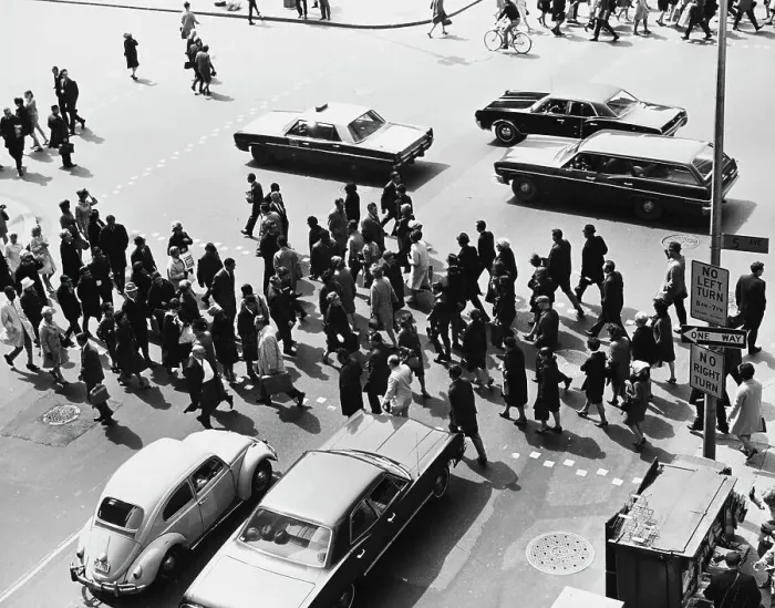 Framed Print : Pedestrian Crossing At Fifth Avenue & 42nd Street Framed Print : Pedestrian Crossing At Fifth Avenue & 42nd Street