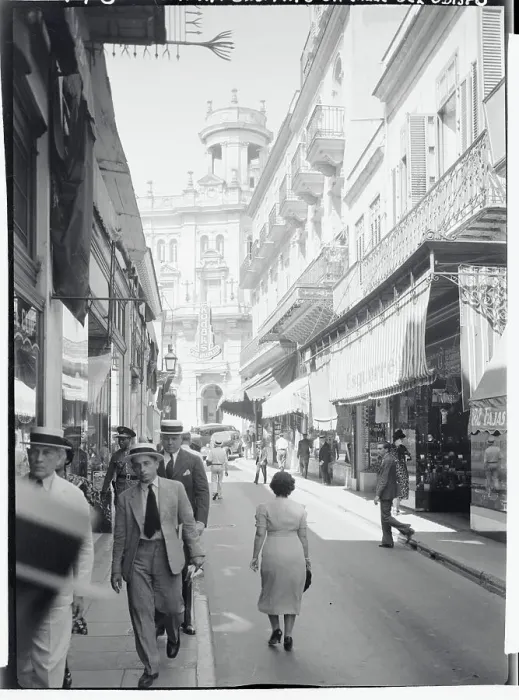 Framed Print : Pedestrian Shoppers on the Street Framed Print : Pedestrian Shoppers on the Street