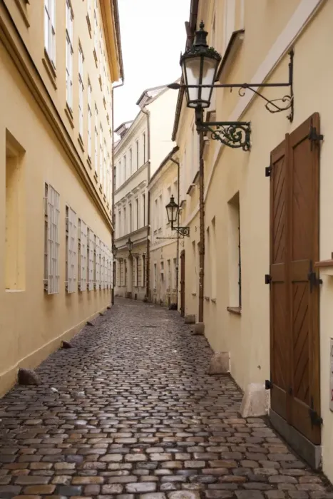 Framed Print : Pedestrian walkway - Prague, Czech Republic Framed Print : Pedestrian walkway - Prague, Czech Republic