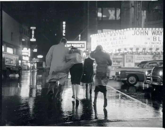 Framed Print : Pedestrians Battling Heavy Wind and Rain Framed Print : Pedestrians Battling Heavy Wind and Rain