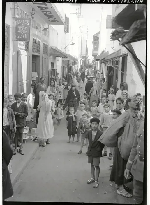 Framed Print : Pedestrians on Mellah Street Framed Print : Pedestrians on Mellah Street