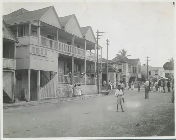 Framed Print : Pedestrians near Post Office in Antigua Framed Print : Pedestrians near Post Office in Antigua