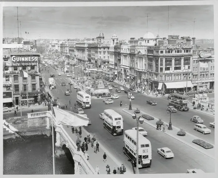 Framed Print : Pedestrians and Traffic on Dublin Street Framed Print : Pedestrians and Traffic on Dublin Street