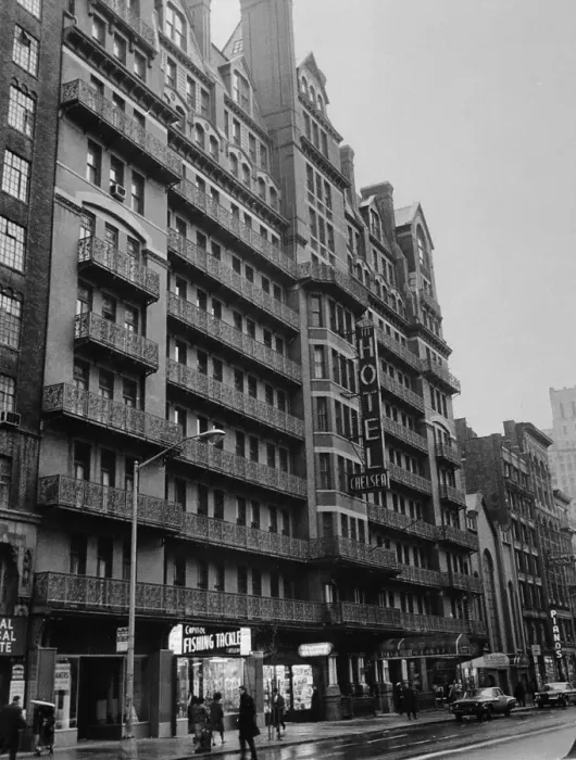 Framed Print : Pedestrians Walking in Front of Large Hotel Chelsea Framed Print : Pedestrians Walking in Front of Large Hotel Chelsea