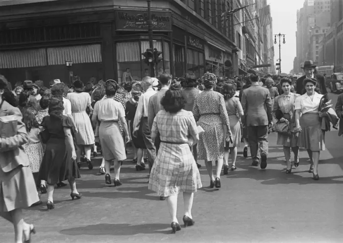 Framed Print : Pedestrians walking along street Framed Print : Pedestrians walking along street