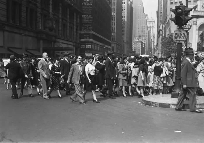 Framed Print : Pedestrians walking in street Framed Print : Pedestrians walking in street