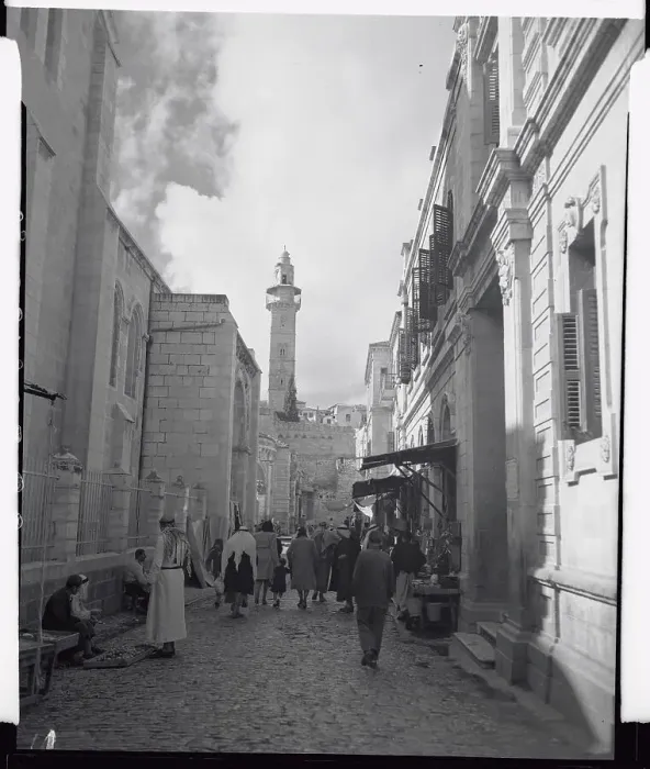 Framed Print : Pedestrians Walking on Street of Sorrows Framed Print : Pedestrians Walking on Street of Sorrows