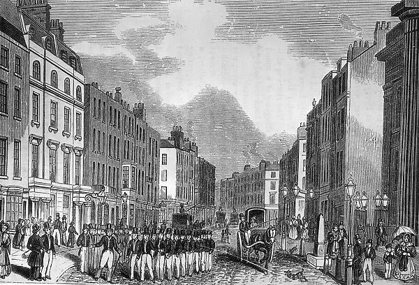 Peelers. 31st January 1837: Policemen assembling at Bow Street, London