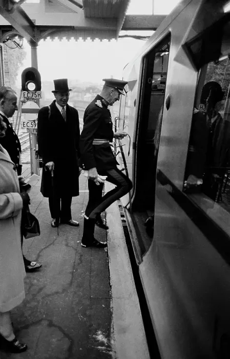 Framed Print : Peer Boards Train To Attend Coronation, 1953 Framed Print : Peer Boards Train To Attend Coronation, 1953