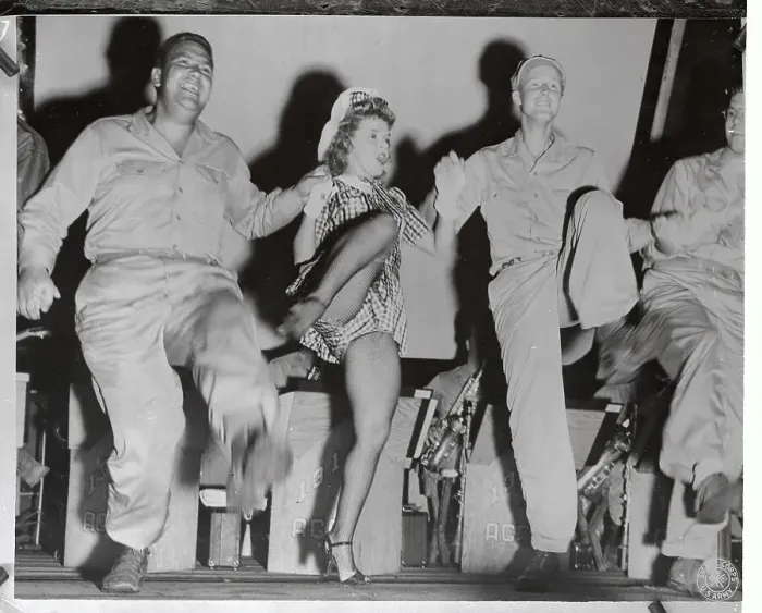 Framed Print : Peggy Alexander Dancing with Soldiers Framed Print : Peggy Alexander Dancing with Soldiers