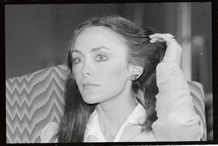 Framed Print : Peggy Fleming Brushing Her Hair While Speaking Framed Print : Peggy Fleming Brushing Her Hair While Speaking