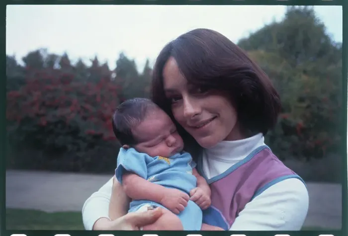 Framed Print : Peggy Fleming with Infant Son Framed Print : Peggy Fleming with Infant Son