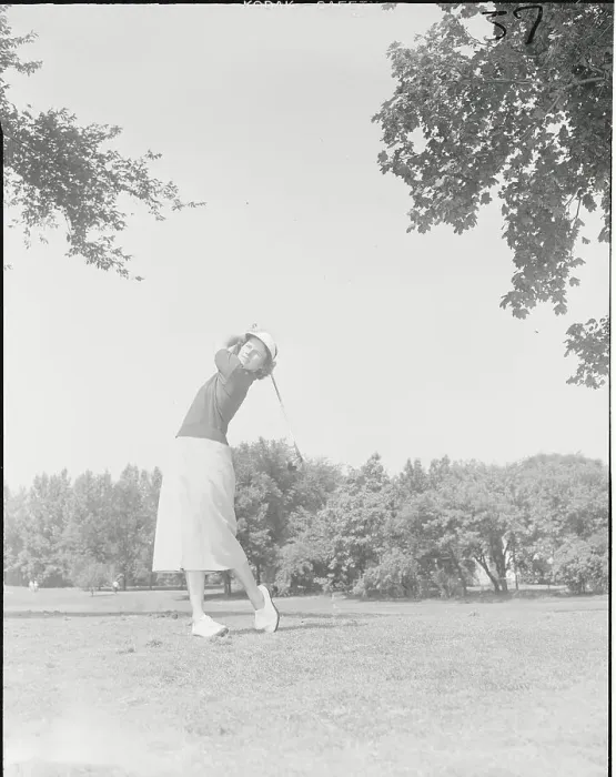 Framed Print : Peggy Kirk Driving Golf Ball Framed Print : Peggy Kirk Driving Golf Ball