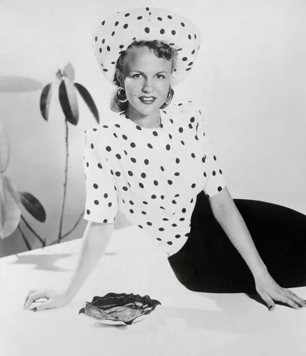 Framed Print : Peggy Lee Wearing Polka Dot Sombrero Outfit Framed Print : Peggy Lee Wearing Polka Dot Sombrero Outfit