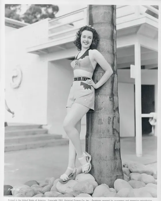 Framed Print : Peggy Moran Modeling Swimsuit Framed Print : Peggy Moran Modeling Swimsuit